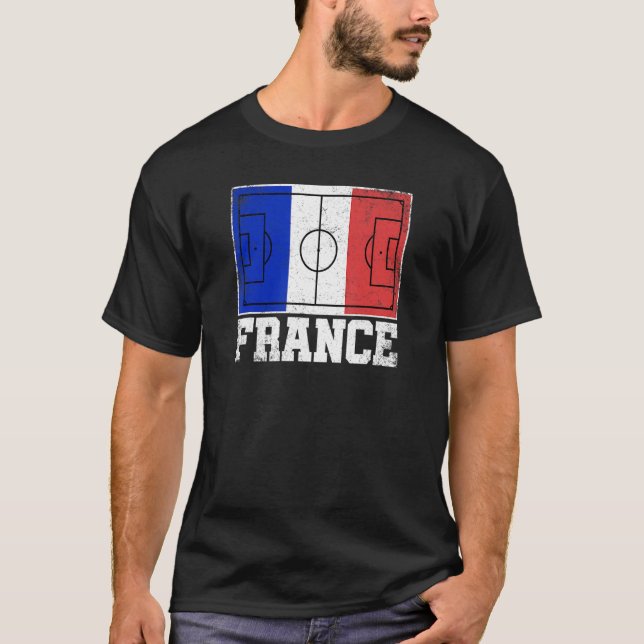 Pridet frankrike Ocer Fält Flagga Fransk Land T Shirt (Framsida)