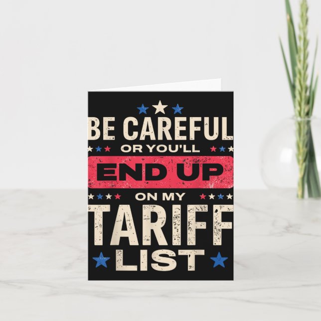Pridet Funny Tariffs Meme USA Kort (Framsida)