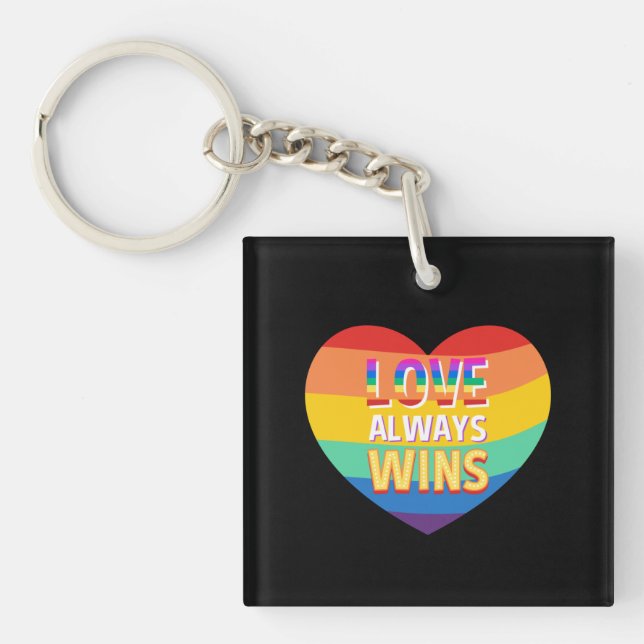 Pridet gay-kärlek vinner alltid. Rainbow färg. (Framsidan)