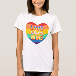 Pridet gay-kärlek vinner alltid. Rainbow färg. T Shirt