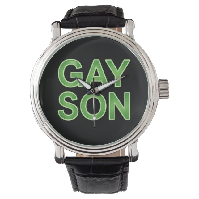 Pridet Gay Son Funny LGBTQ Armbandsur (Framsida)