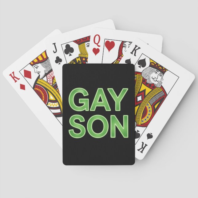 Pridet Gay Son Funny LGBTQ Casinokort (Baksidan)