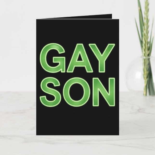 Pridet Gay Son Funny LGBTQ Kort (Framsida)