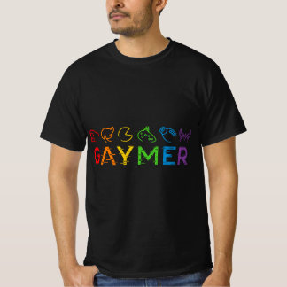 Pridet Gaymer Video Game LGBT Heartslag Gamer Mont T Shirt