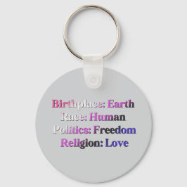 Pridet Genderfluid - Birthplace: Earth. Tävling: M Nyckelring