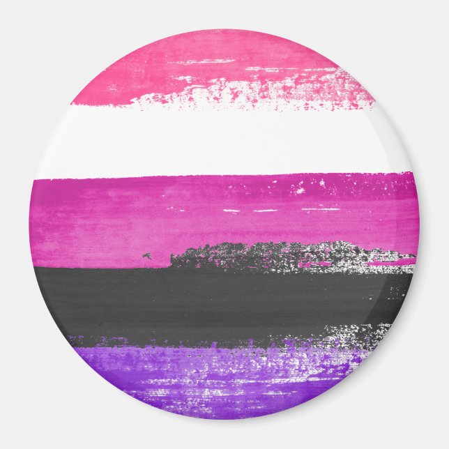Pridet Genderfluid Paint Magnet (Framsidan)
