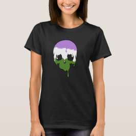 Pridet Genderquedroppar Skull T Shirt