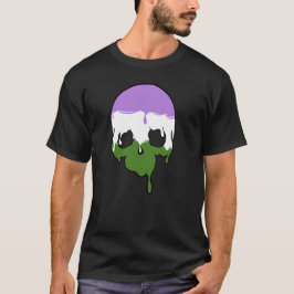 Pridet Genderquedroppar Skull T Shirt