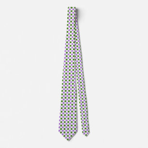 Pridet Genderquee Flagga Färg Polkadots Slips