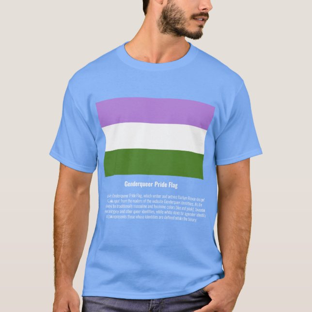Pridet Genderqueer Flagga #tee #LGBTQ+ T Shirt (Framsida)