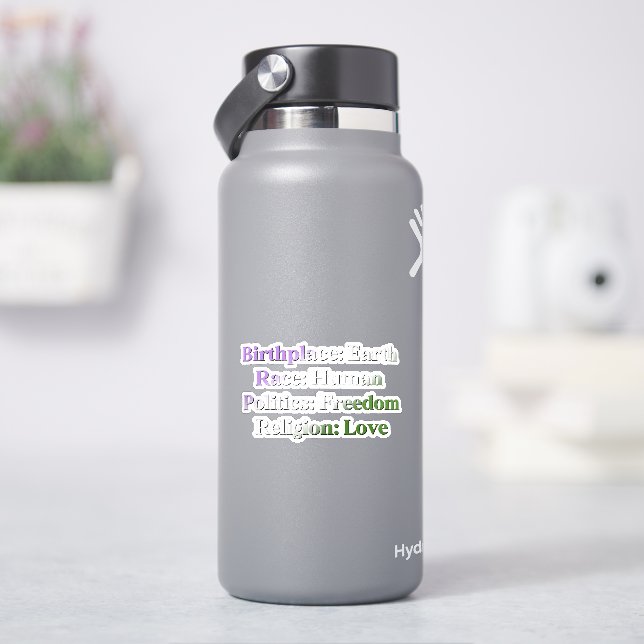 Pridet Genderqueer - Klistermärken (HydroFlask)