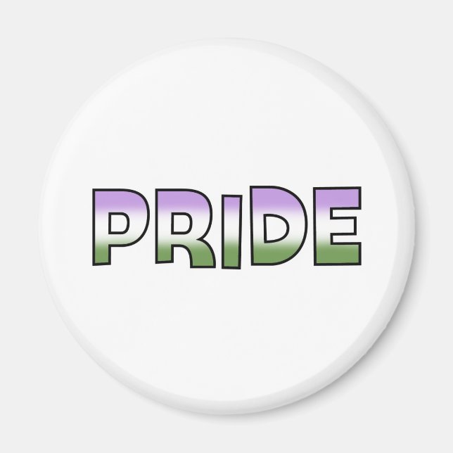 Pridet Genderqueer Magnet (Framsidan)