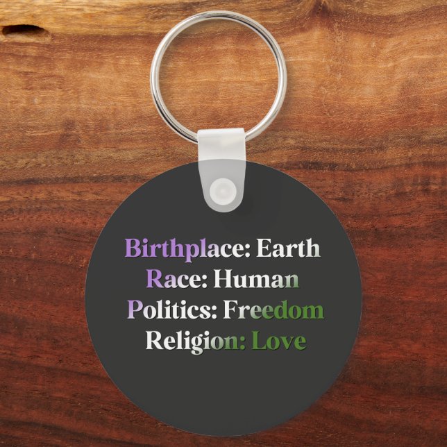 Pridet Genderqueer - Nyckelring (Framsida)