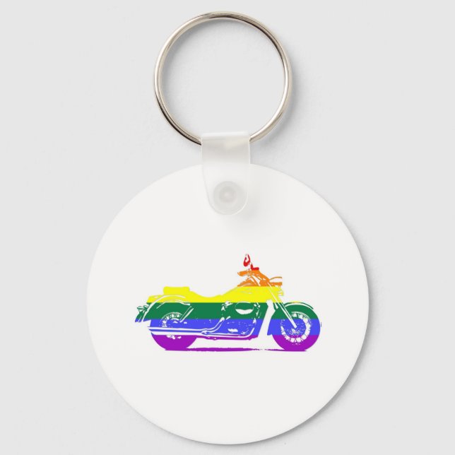 Pridet GLBT-motorcykel Nyckelring (Framsida)