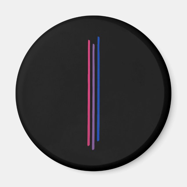 Pridet Goth Bi Pride Skull för subtle Bisexual Magnet (Framsidan)