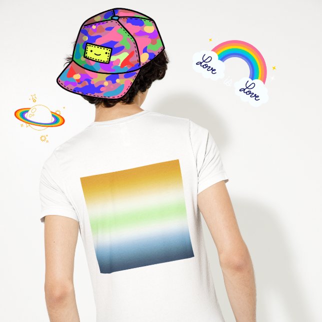Pridet Gradient AroAce Agender T Shirt (Skapare uppladdad)