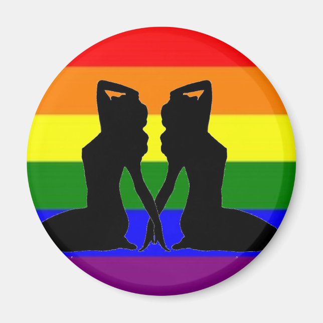 Pridet Grekisk Lesbisk Magnet (Framsidan)