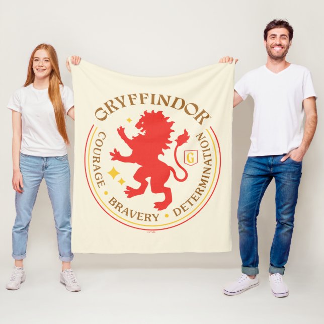 PRIDET GRYFFINDOR™ Red Lejon House Fleecefilt (På plats)