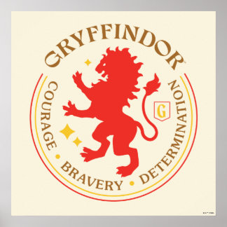 PRIDET GRYFFINDOR™ Red Lejon House Poster