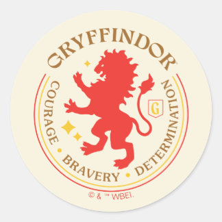 PRIDET GRYFFINDOR™ Red Lejon House Runt Klistermärke