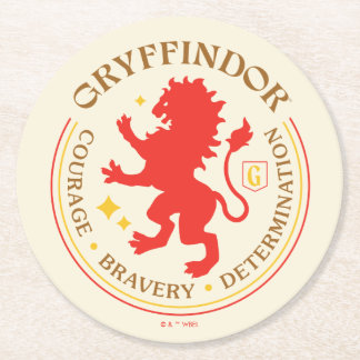 PRIDET GRYFFINDOR™ Red Lejon House Underlägg Papper Rund