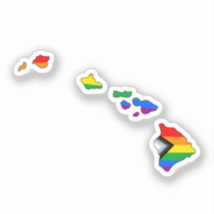 Pridet Hawaii Progress Klistermärken