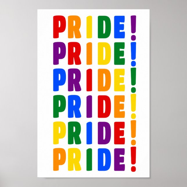 Pridet HBT Rainbow Färg Poster (Framsidan)
