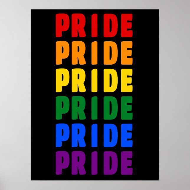 Pridet HBT Rainbow Färg Poster (Framsidan)