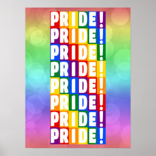 Pridet HBT Rainbow Färg Poster