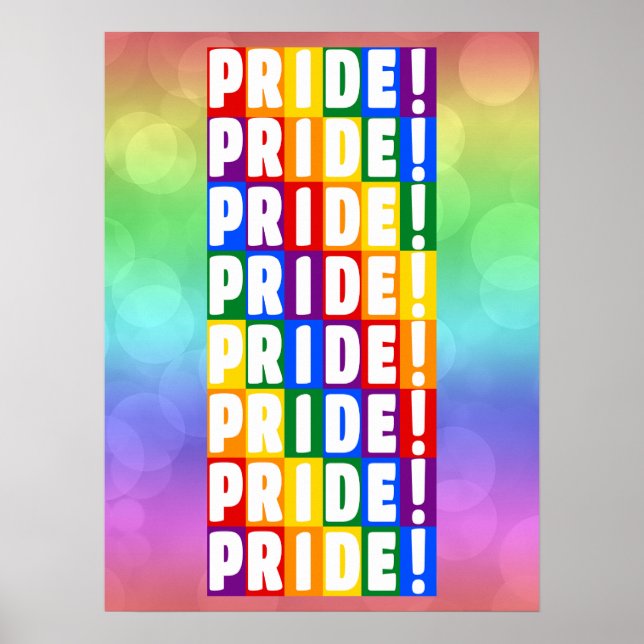 Pridet HBT Rainbow Färg Poster (Framsidan)