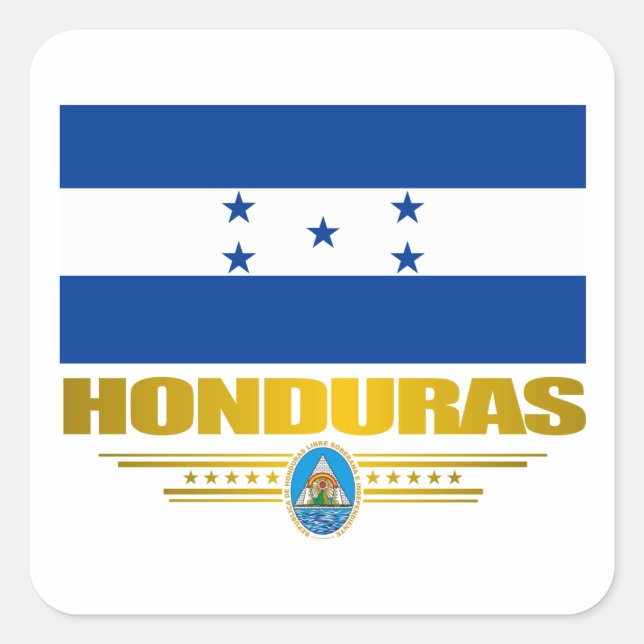 pridet Honduras Fyrkantigt Klistermärke (Framsida)