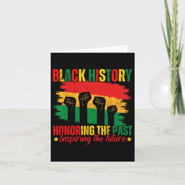 Pridet Honung Past Inspirating Future Black Histor Kort (Framsida)