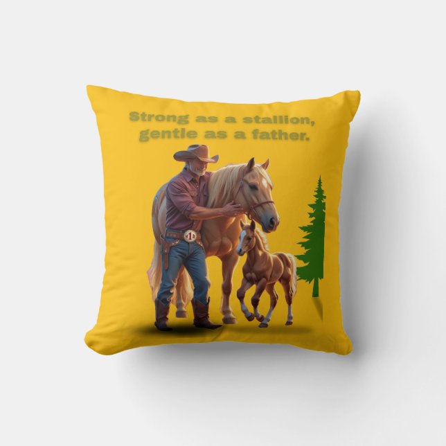 Pridet Horse Pappa - Far dag Equestrian Edition Kudde (Framsida)