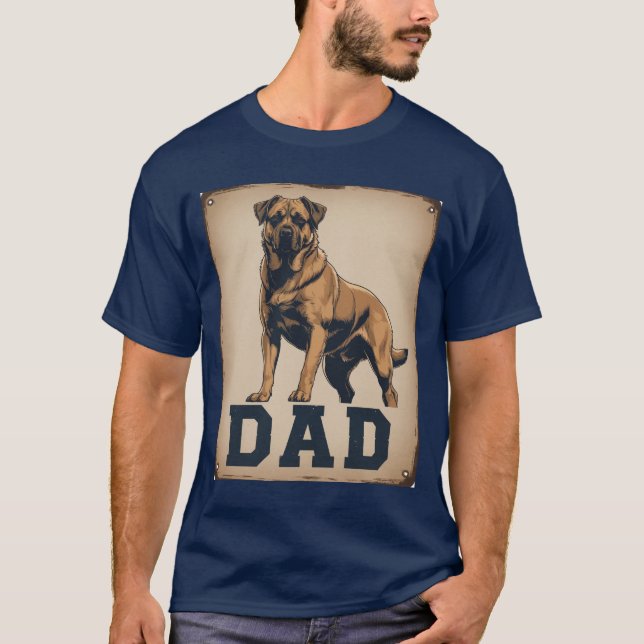 Pridet Hund - Pappa - , Hund och utmärkelse T Shirt (Framsida)