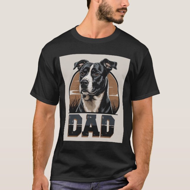Pridet Hund - Pappa - , Hund och utmärkelse T Shirt (Framsida)