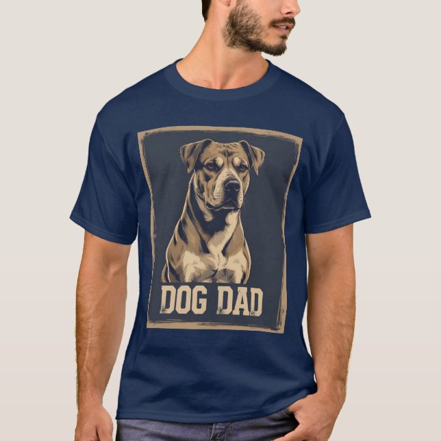 Pridet Hund - Pappa - , Hund och utmärkelse T Shirt (Framsida)