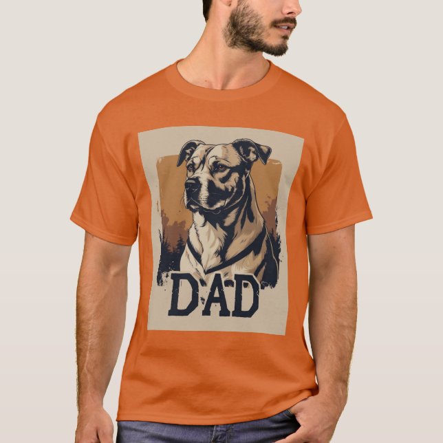 Pridet Hund - Pappa - , Hund och utmärkelse T Shirt (Framsida)