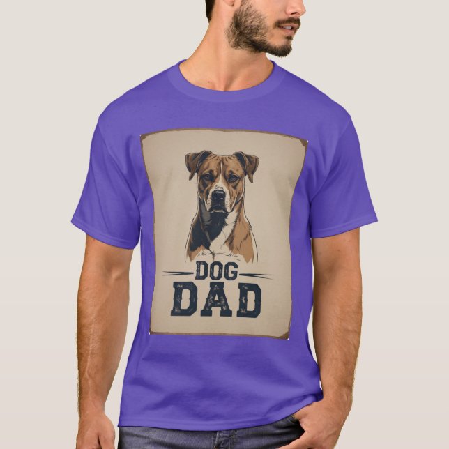 Pridet Hund - Pappa - , Hund och utmärkelse T Shirt (Framsida)