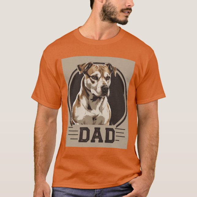 Pridet Hund - Pappa - , Hund och utmärkelse T Shirt (Framsida)