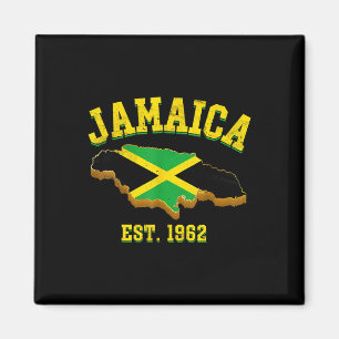 Pridet independence day Shirt Jamaican Flagga Kart Magnet