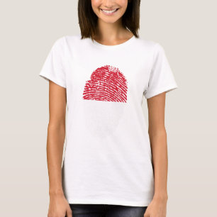 Pridet Indonesia Flagga Fingerprint Land T Shirt