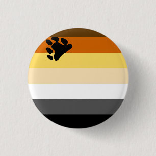 Pridet internationell Bear Brotherree Flagga Knapp