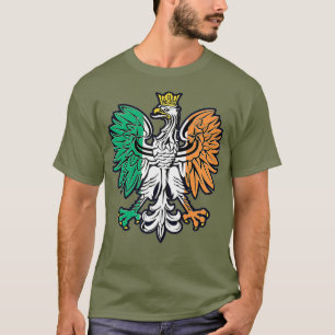 Pridet Irish Flagga Färg polska Eagle T Shirt