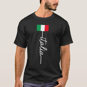 Pridet Italienska Flagga Italien T Shirt