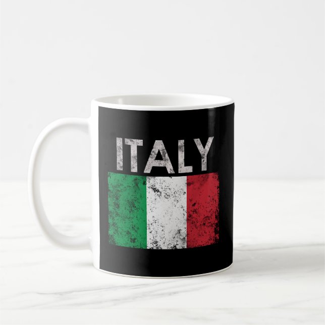 Pridet Italienska Italien Flagga Kaffemugg (Vänster)