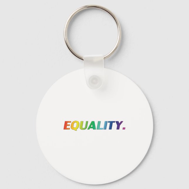 pridet "jämlikhet" regnbåge färg lgbtq Keychain Nyckelring (Framsida)