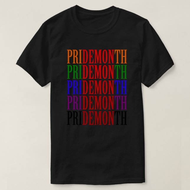 Pridet Järn Demon i månaden T Shirt (Design framsida)