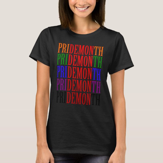 Pridet Järn Demon i månaden T Shirt (Framsida)