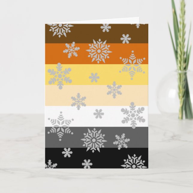 Pridet Julkort för enkelt och Elegant Gay Bear Helgkort (Framsida)