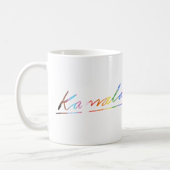 Pridet Kamala Cursive Namnteckning Progress Kaffemugg (Vänster)